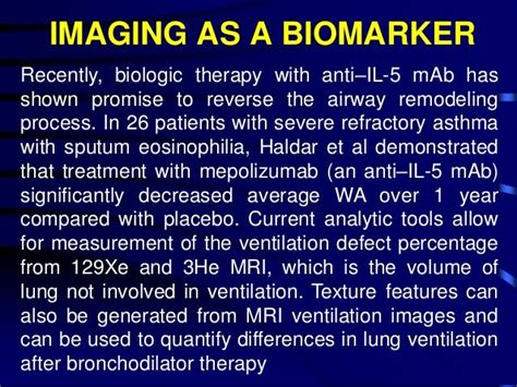 “Using Imaging as a Biomarker for Asthma” .